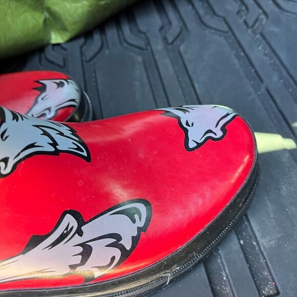 143 Girl Tall Rubber Waterproof Mud Farmer Field NC State Wolfpack Wolf Boots-8 - Picture 6 of 9